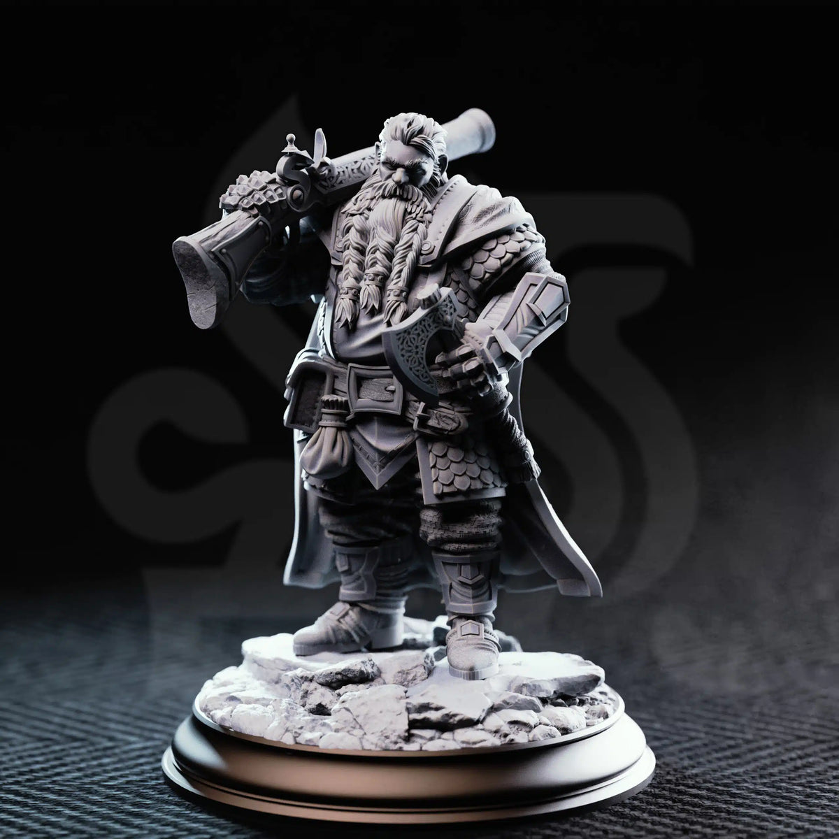 Nilyerg Sureshot – Dwarven Marksman - Medium Tabletop Miniature By DM Stash