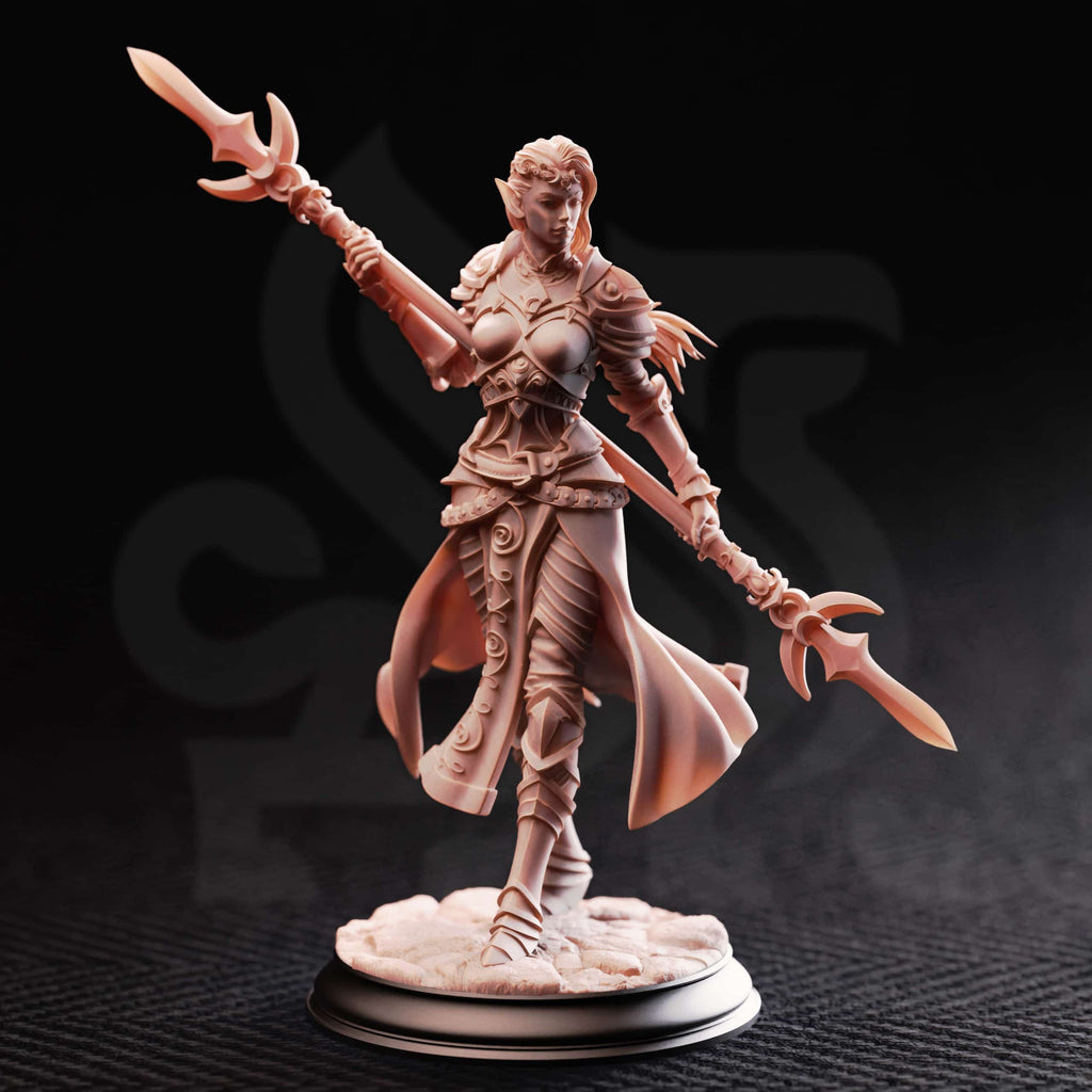 Ninera Glynvari – Blade of the Crescent Moon - Medium Tabletop Miniature By DM Stash