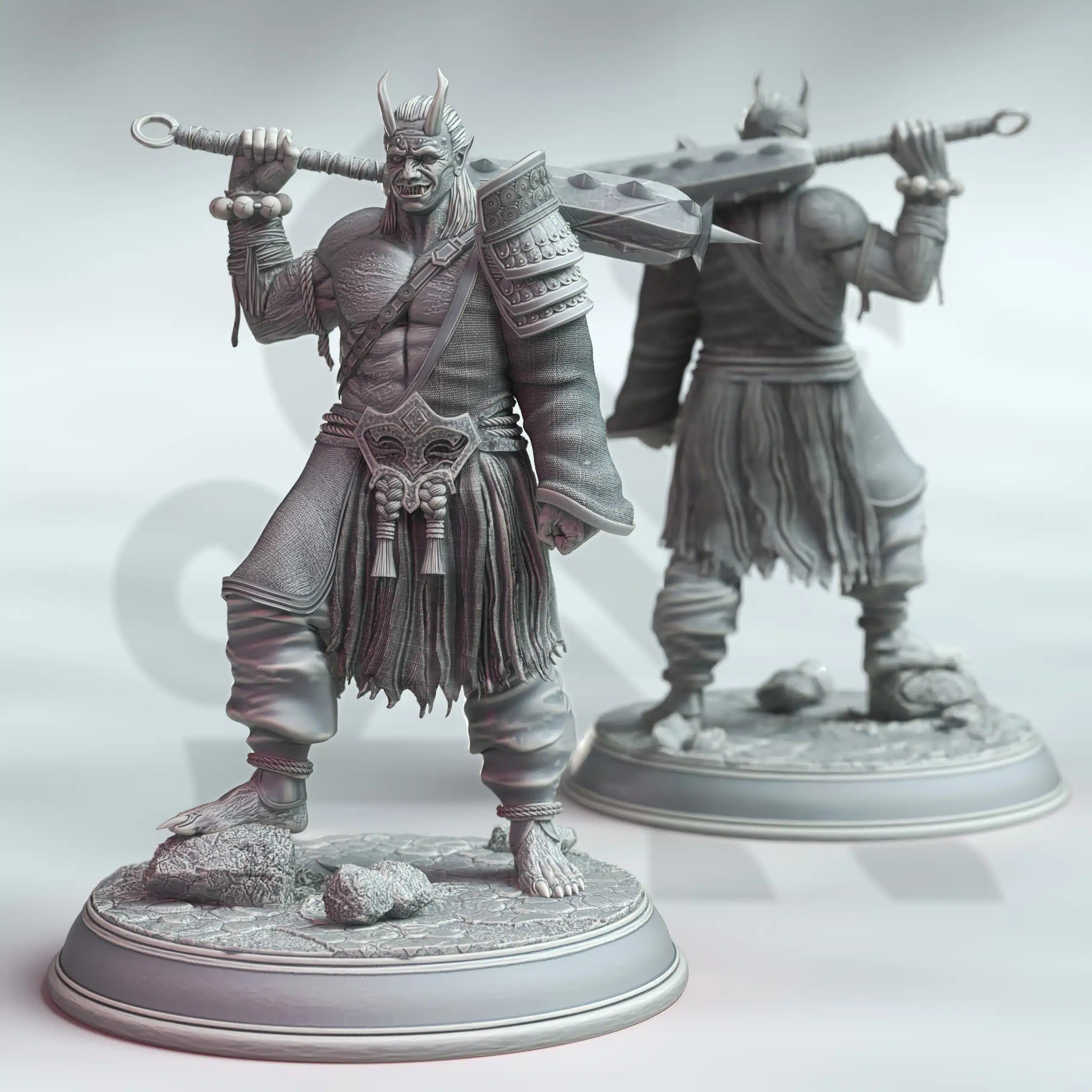 Oni Onslaughters - Three Large Tabletop Miniatures By DM Stash