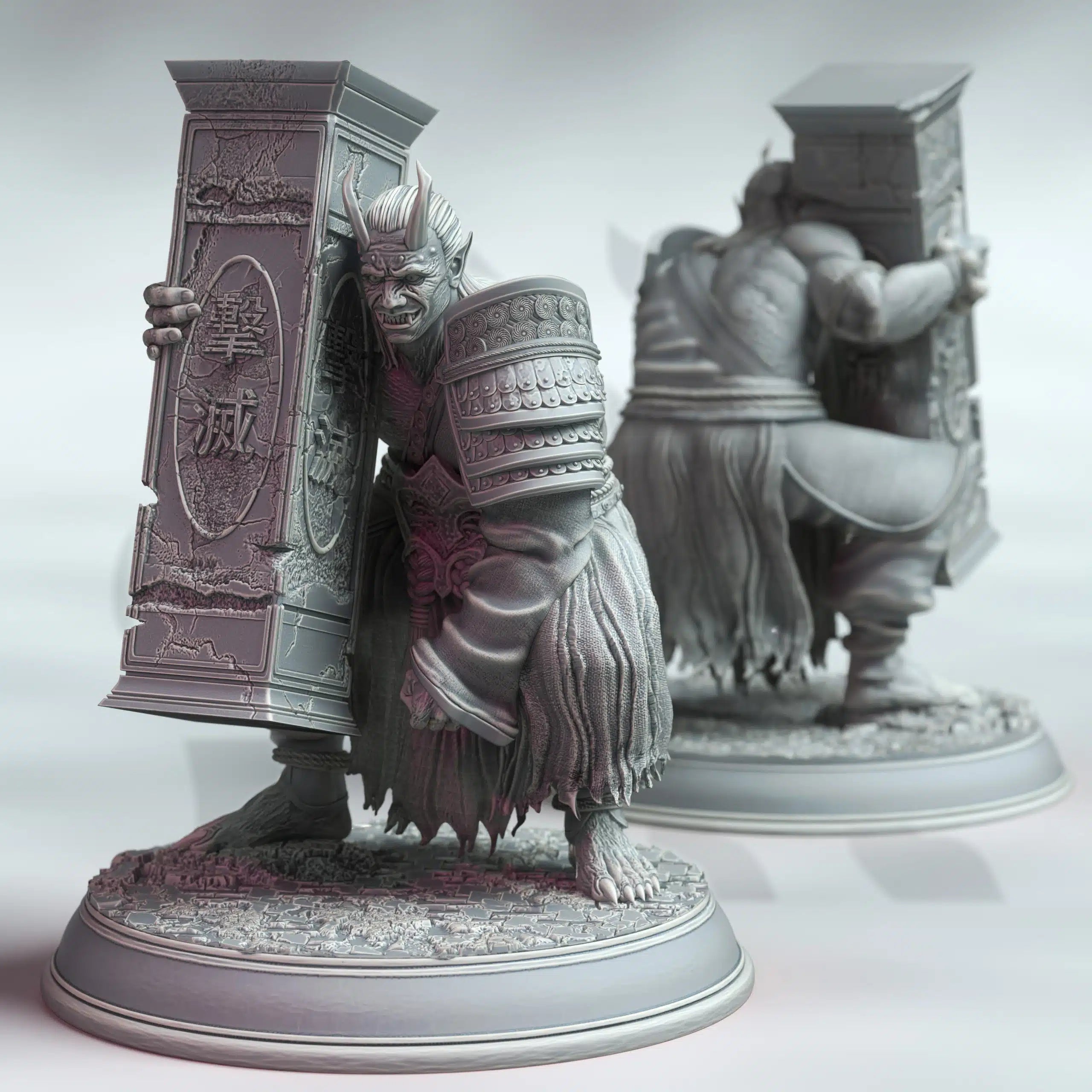 Oni Onslaughters - Three Large Tabletop Miniatures By DM Stash