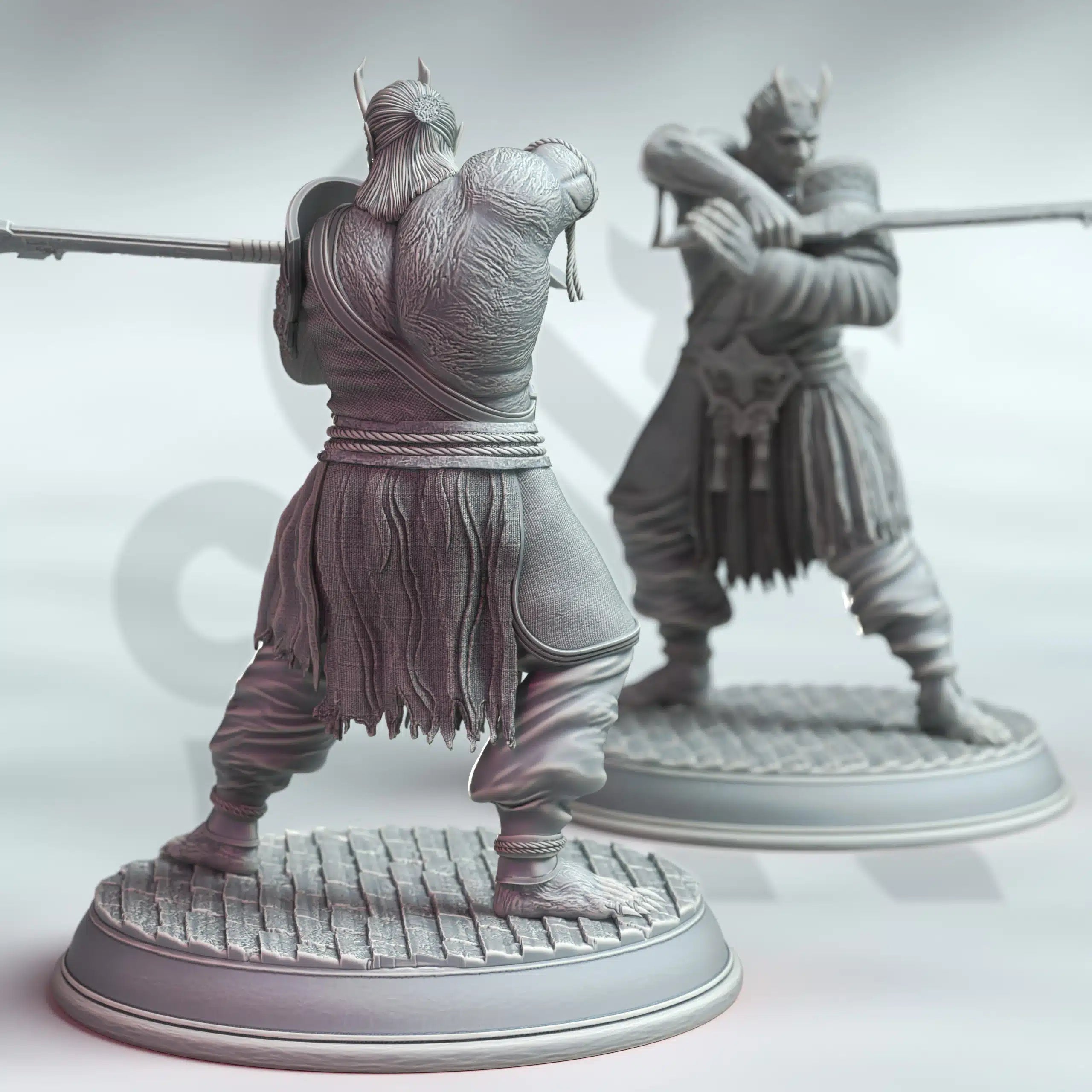 Oni Onslaughters - Three Large Tabletop Miniatures By DM Stash
