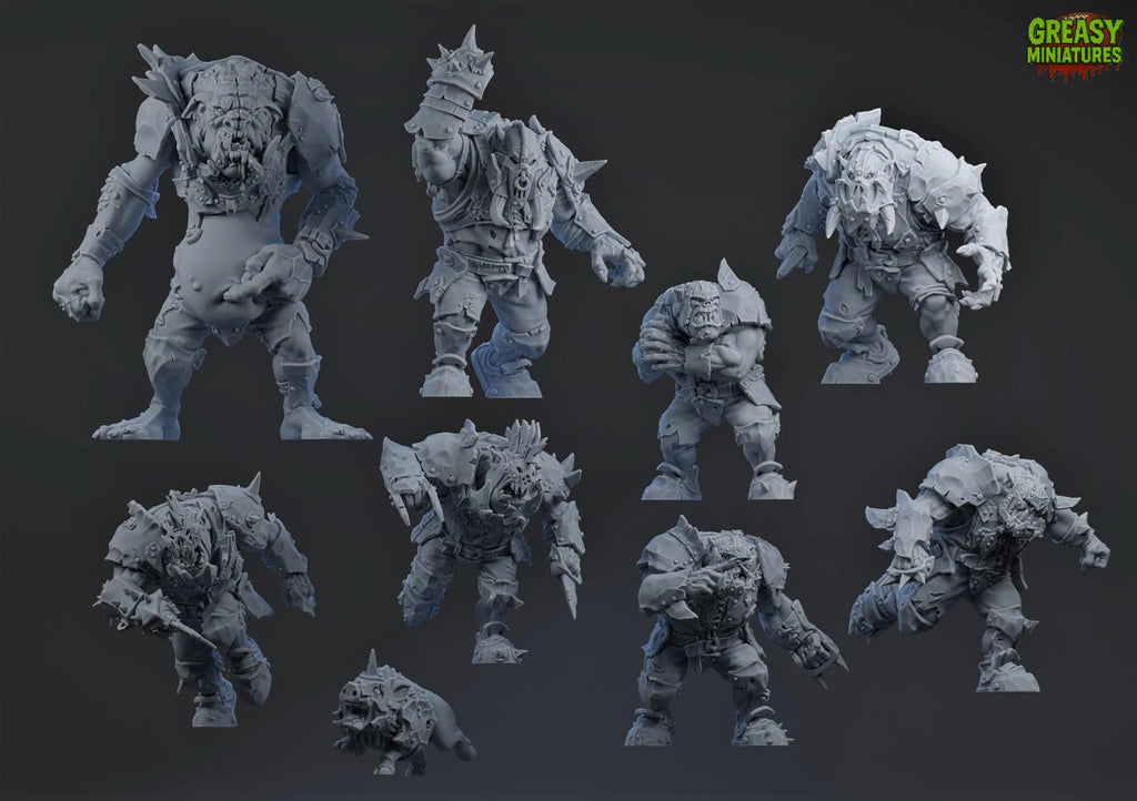 Pig Iron Pummeler Orcs - Brutefun Miniatures - Fantasy Football Team