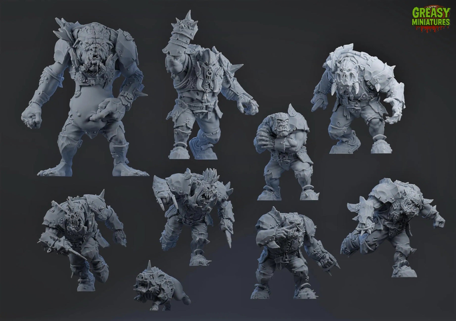 Pig Iron Pummeler Orcs - Brutefun Miniatures - Fantasy Football Team
