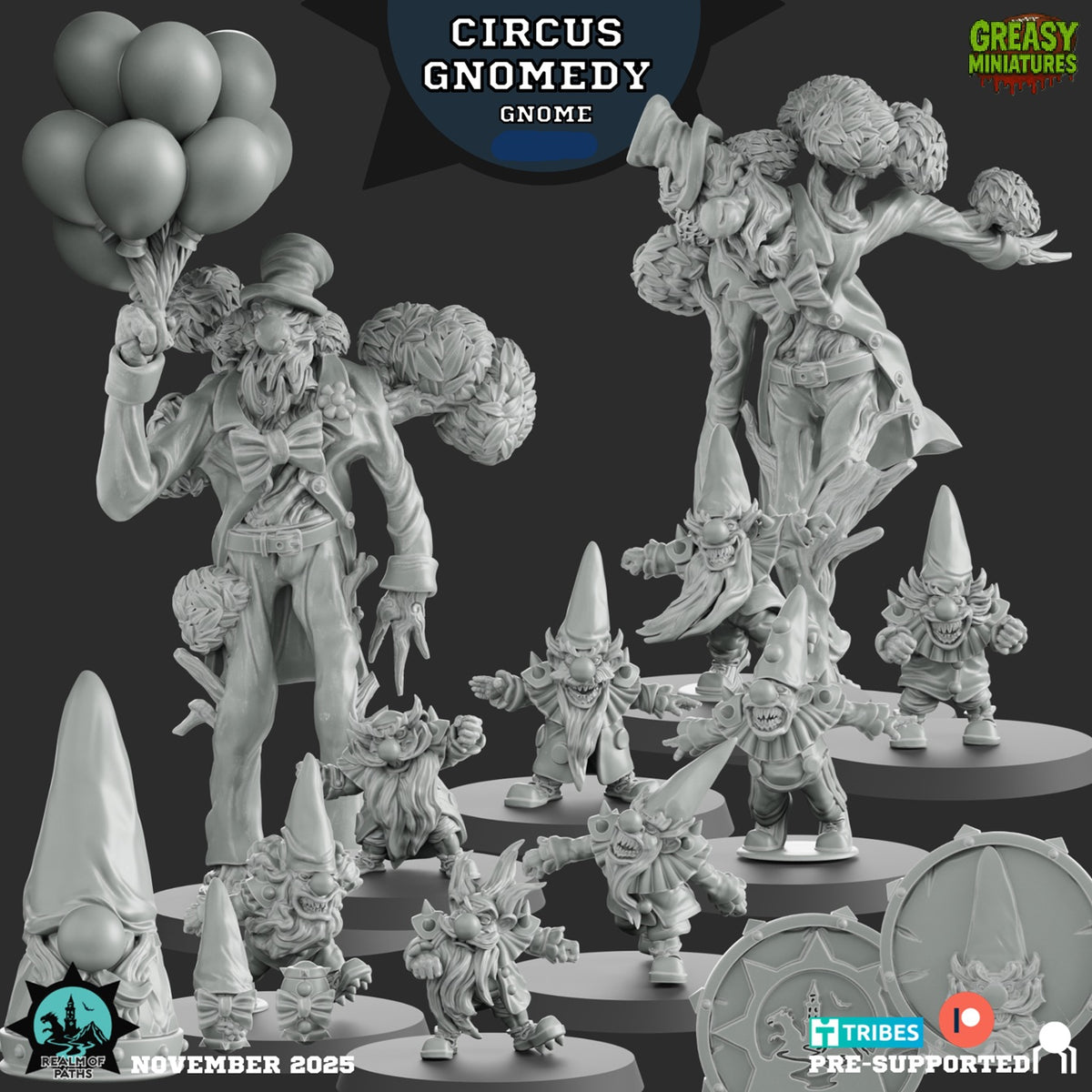 Circus Gnomedy - Gnome Fantasy Football Team - By Realm Of Paths