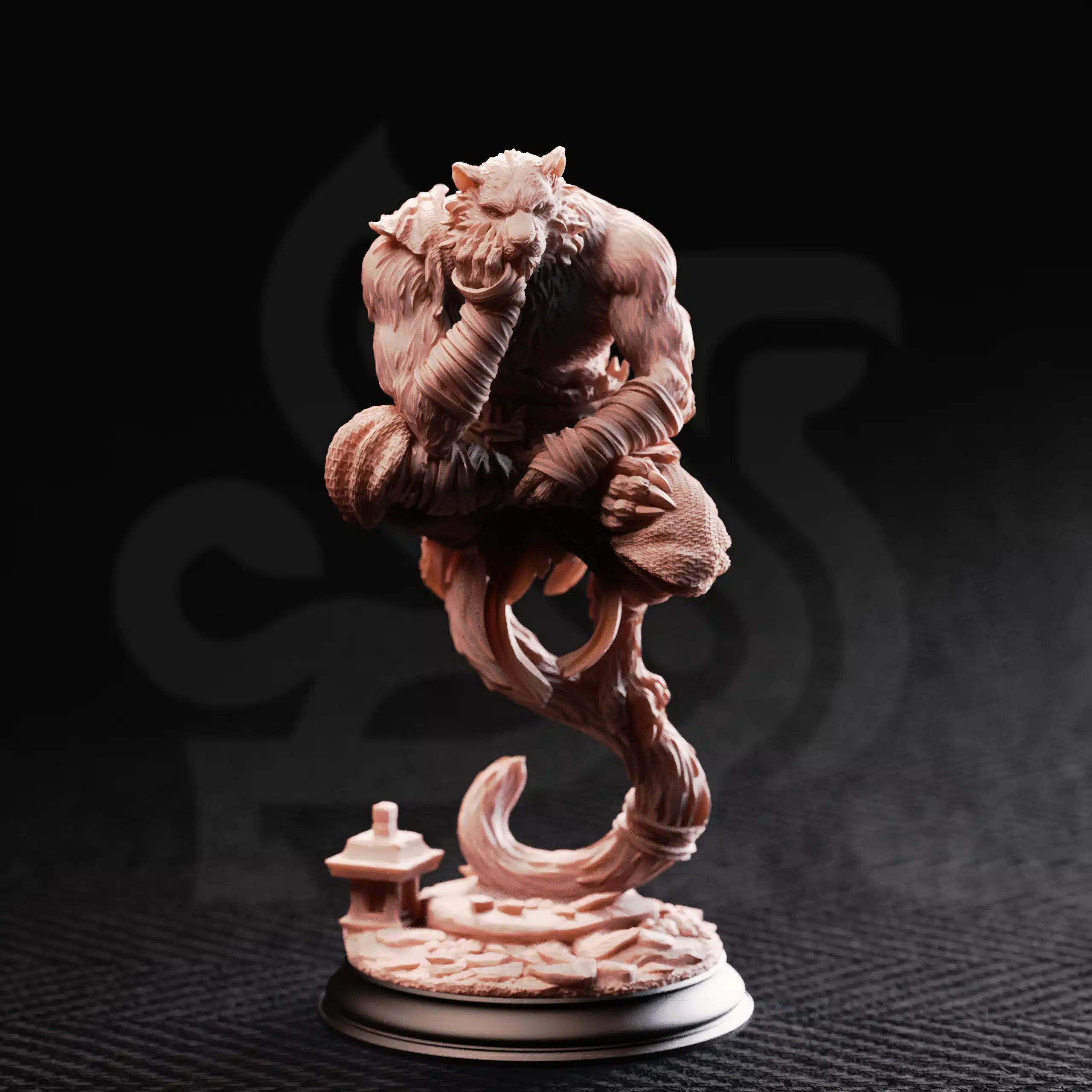 Raiko of the Wardens – Catfolk Wanderer - Medium Tabletop Miniature By DM Stash