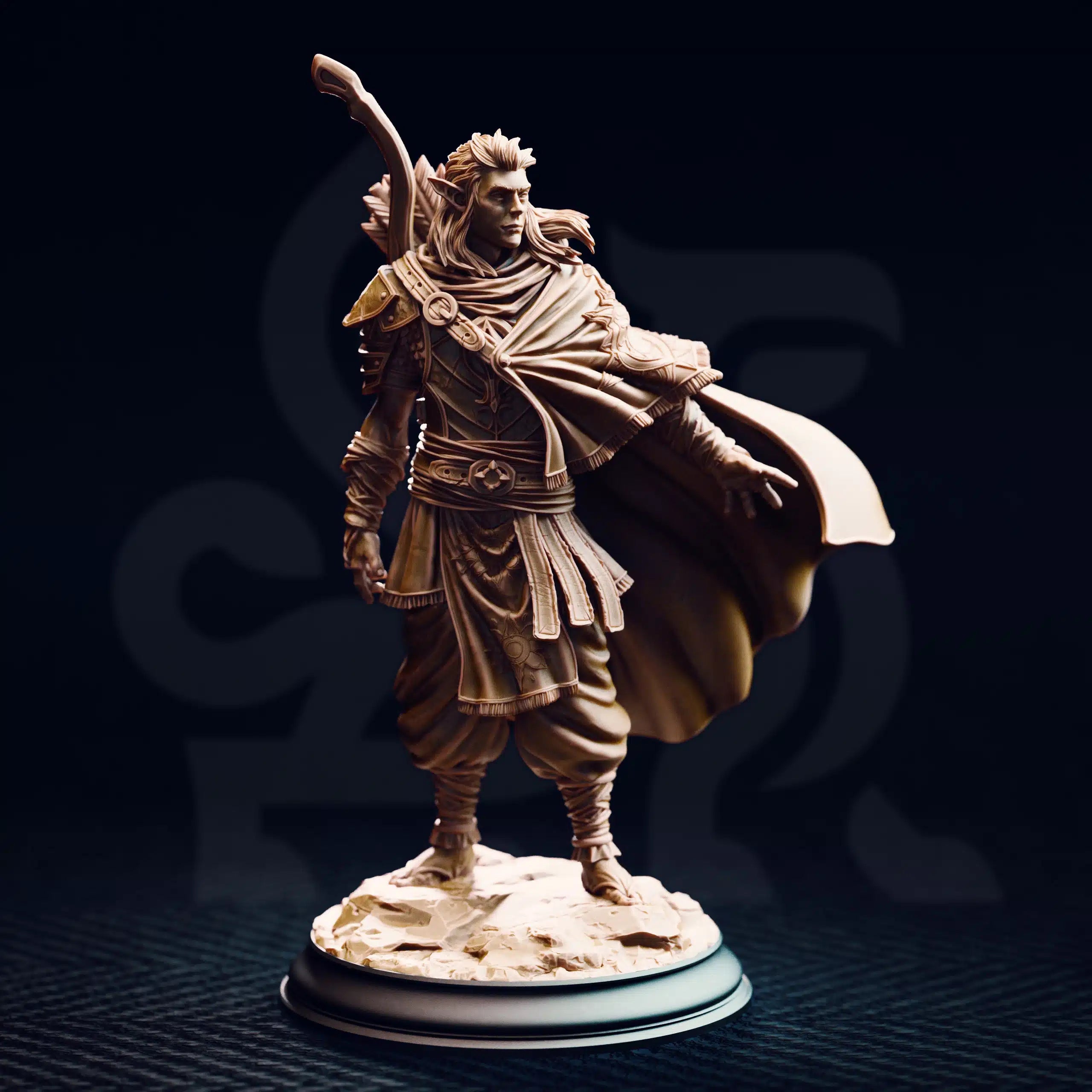 Sactarin – Sun Elf Tracker - Medium Tabletop Miniature By DM Stash