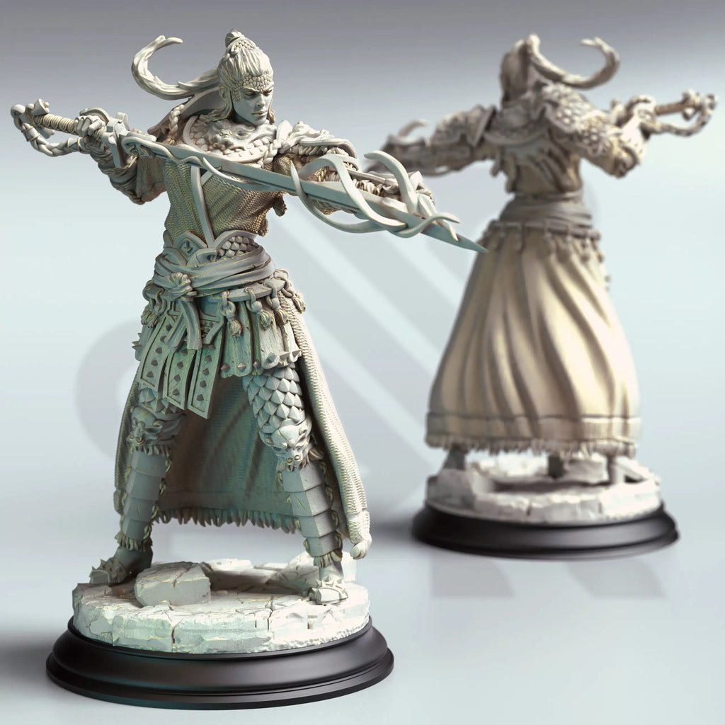 Saori – Serpentfolk Spellsword - Medium Tabletop Miniature By DM Stash