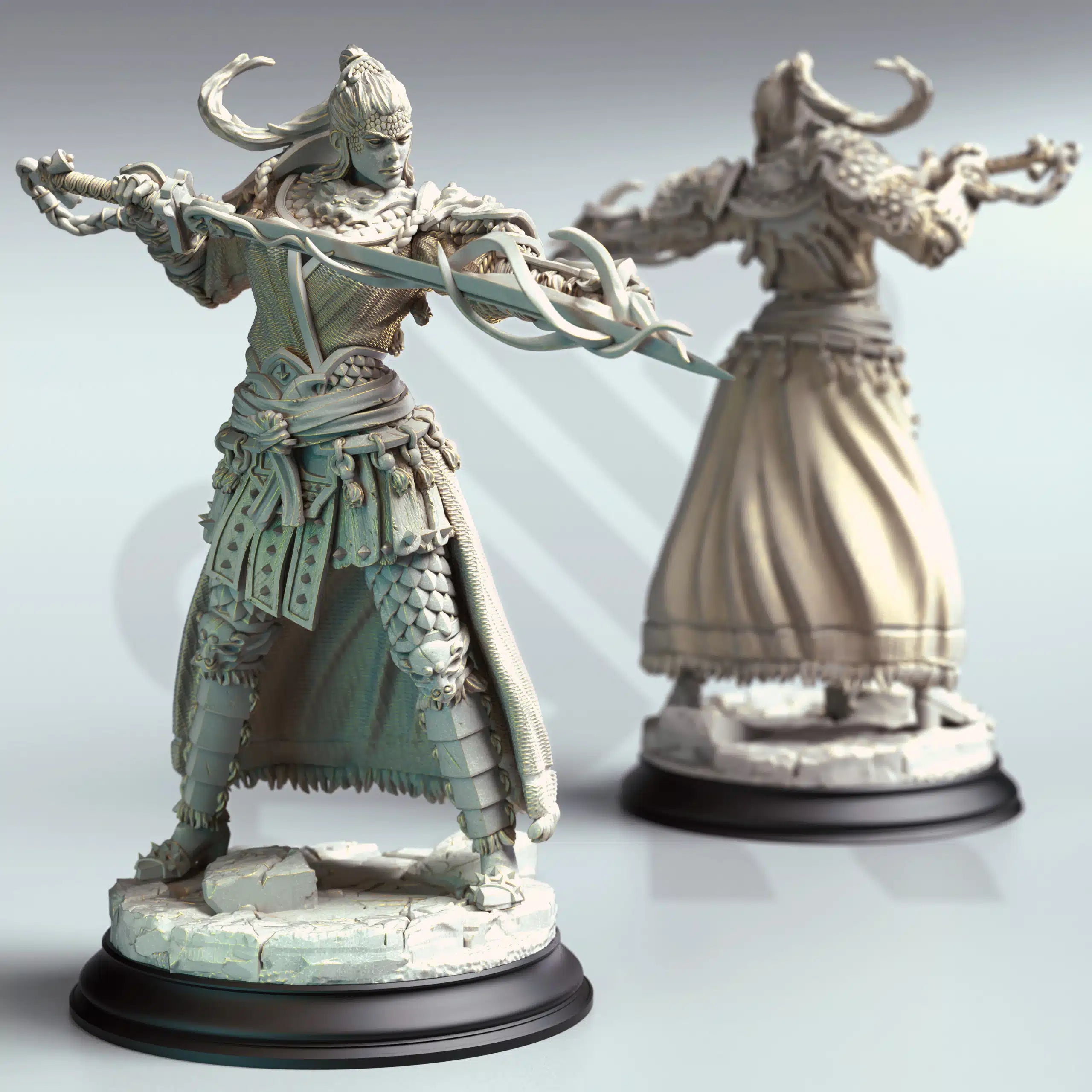 Saori – Serpentfolk Spellsword - Medium Tabletop Miniature By DM Stash