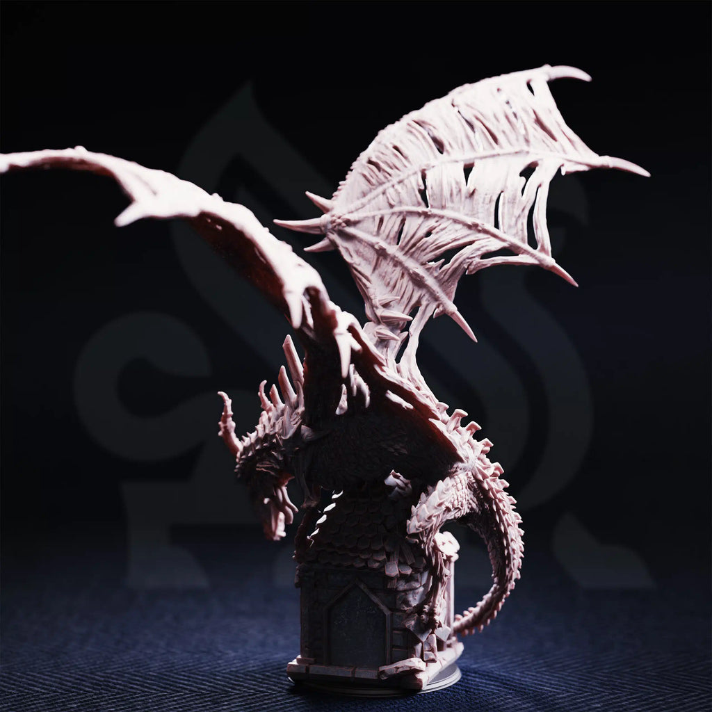 Shingorion – Ancient Undead Dragon - Huge Tabletop Miniature By DM Stash