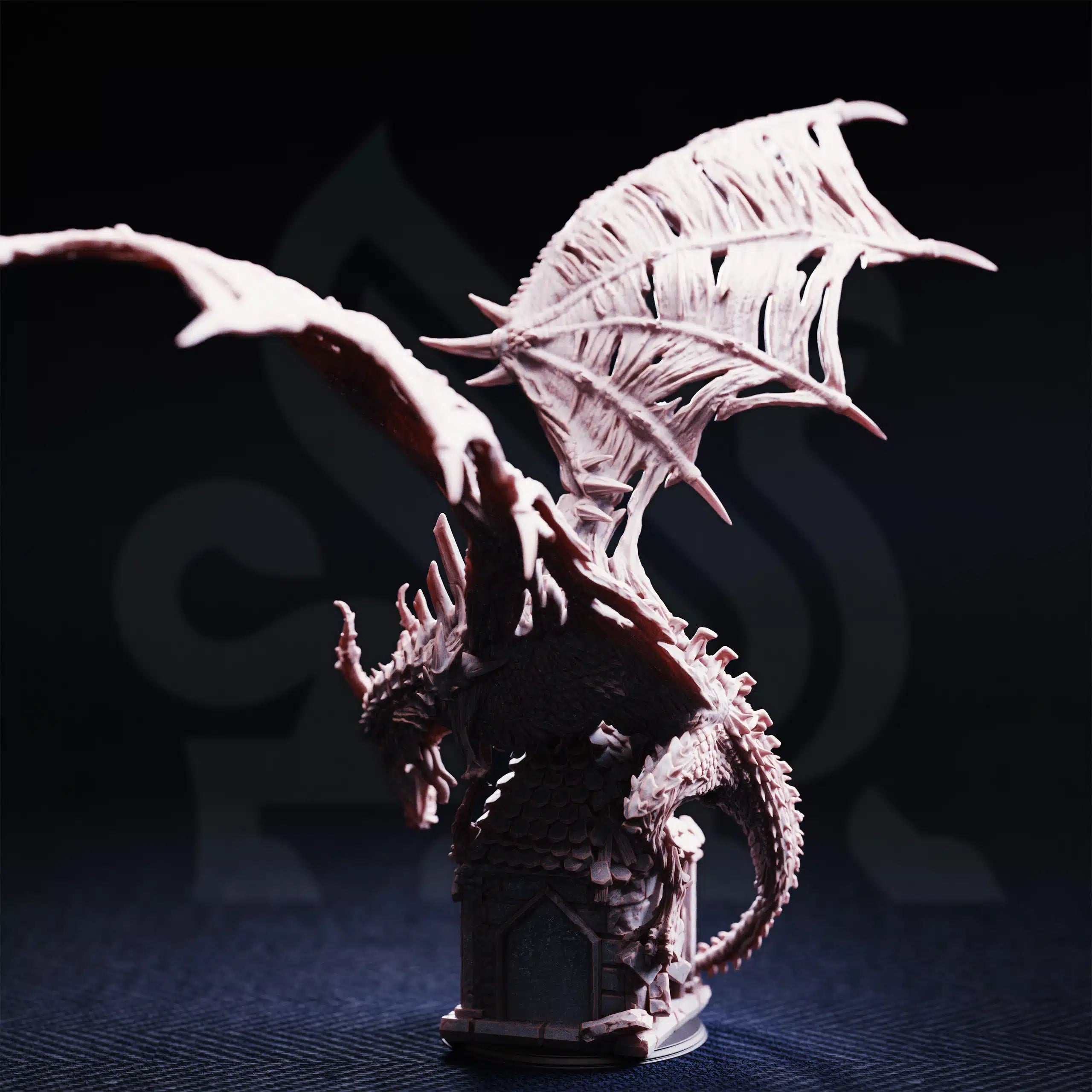 Shingorion – Ancient Undead Dragon - Huge Tabletop Miniature By DM Stash