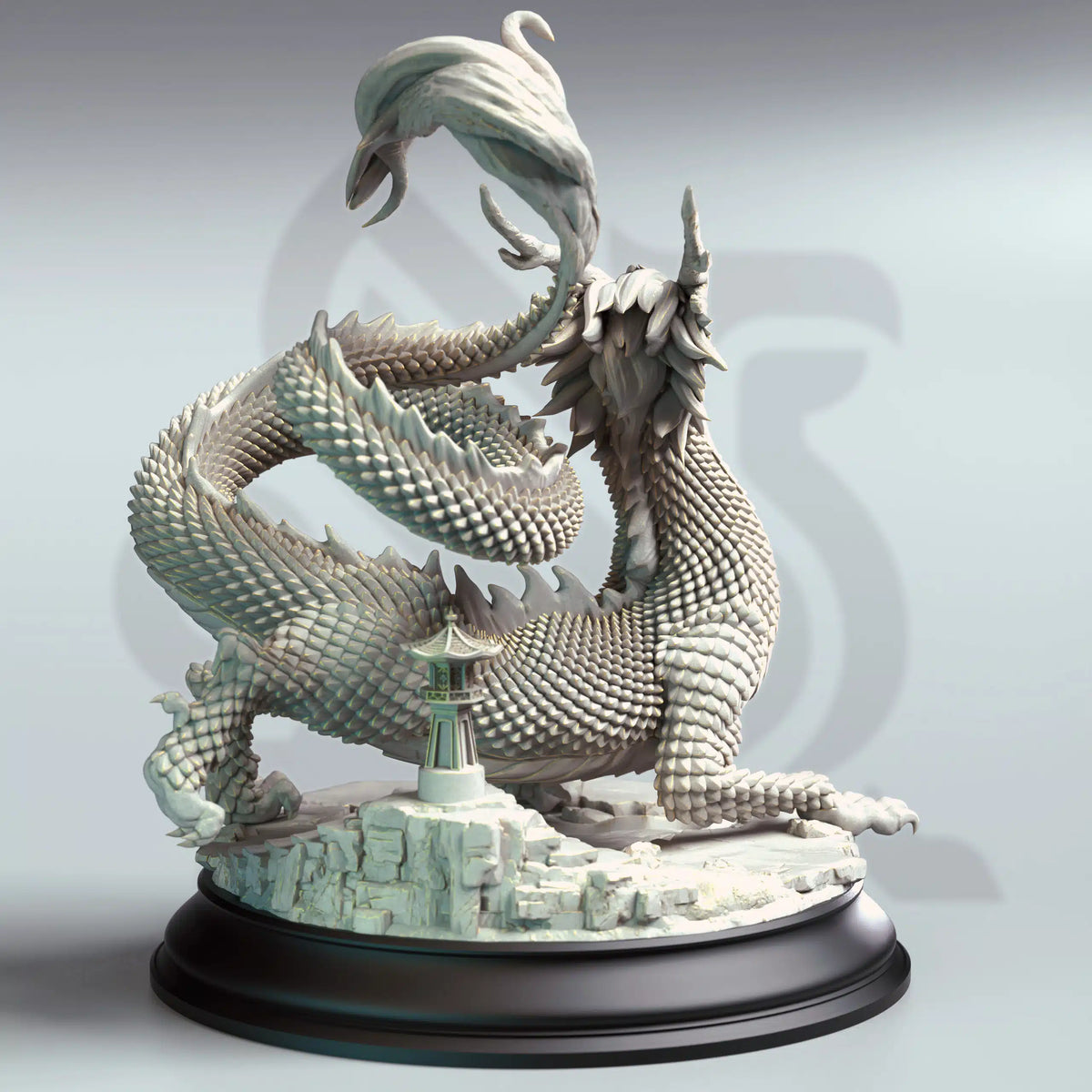 Shinkoryu – Eastern Crimson Dragon - Huge Tabletop Miniature By DM Stash