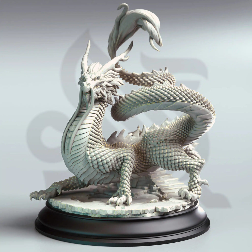 Shinkoryu – Eastern Crimson Dragon - Huge Tabletop Miniature By DM Stash