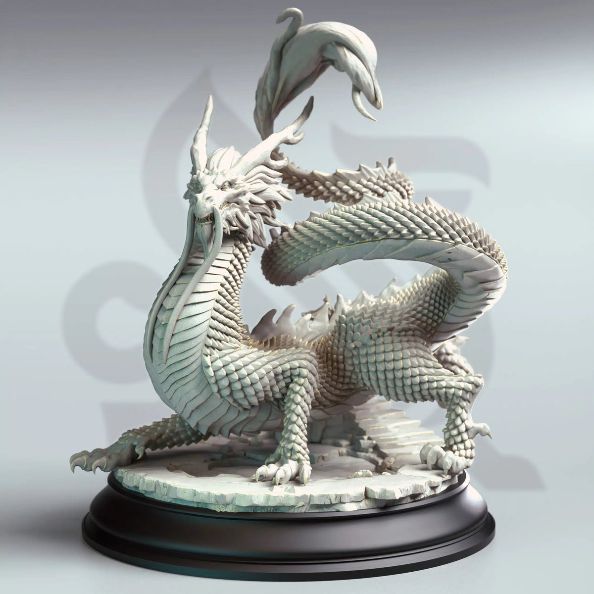 Shinkoryu – Eastern Crimson Dragon - Huge Tabletop Miniature By DM Stash