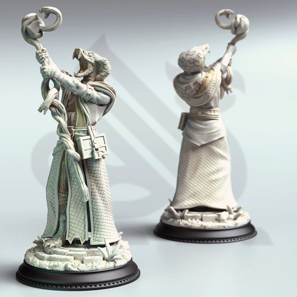 Shyasara – Snakemen Cultists - Three Medium Tabletop Miniatures By DM Stash