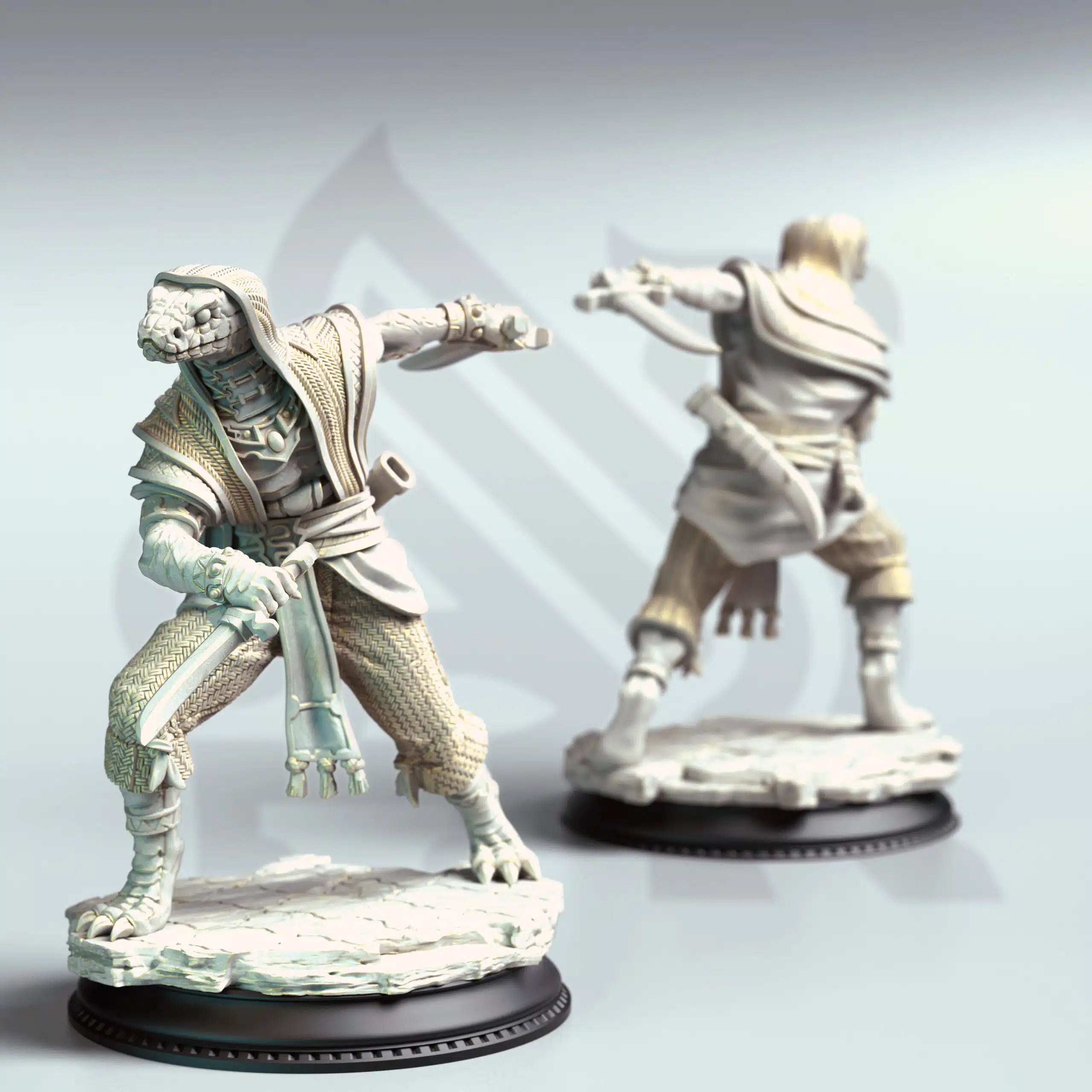 Shyasara – Snakemen Cultists - Three Medium Tabletop Miniatures By DM Stash