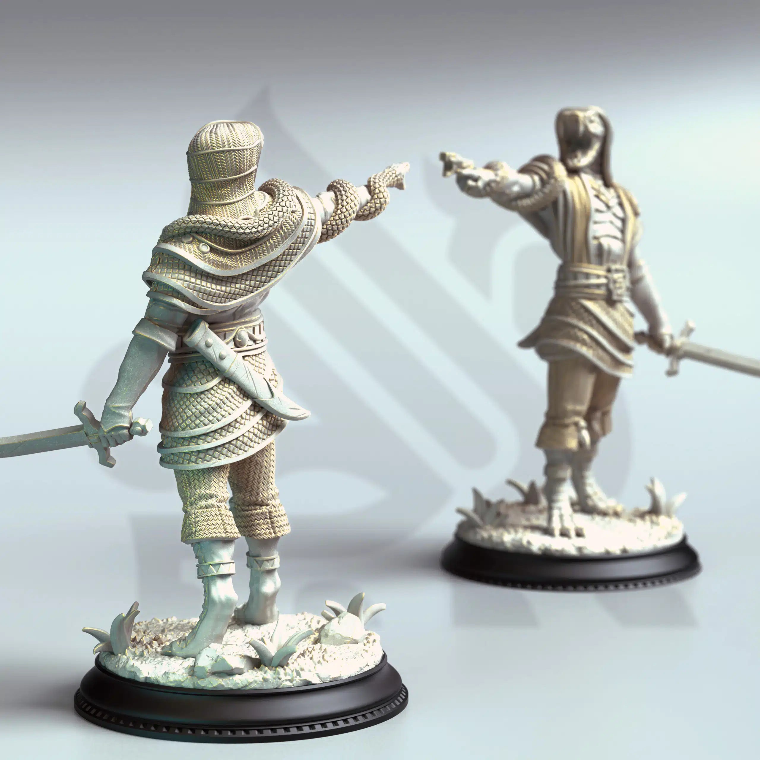 Shyasara – Snakemen Cultists - Three Medium Tabletop Miniatures By DM Stash