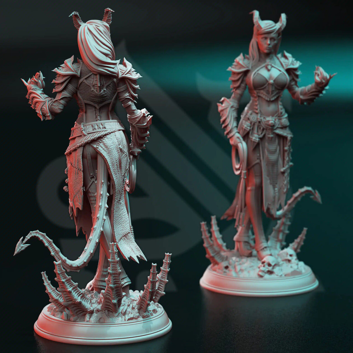 Skardi of the Third – Warlock of Decay - Medium Tabletop Miniature By DM Stash