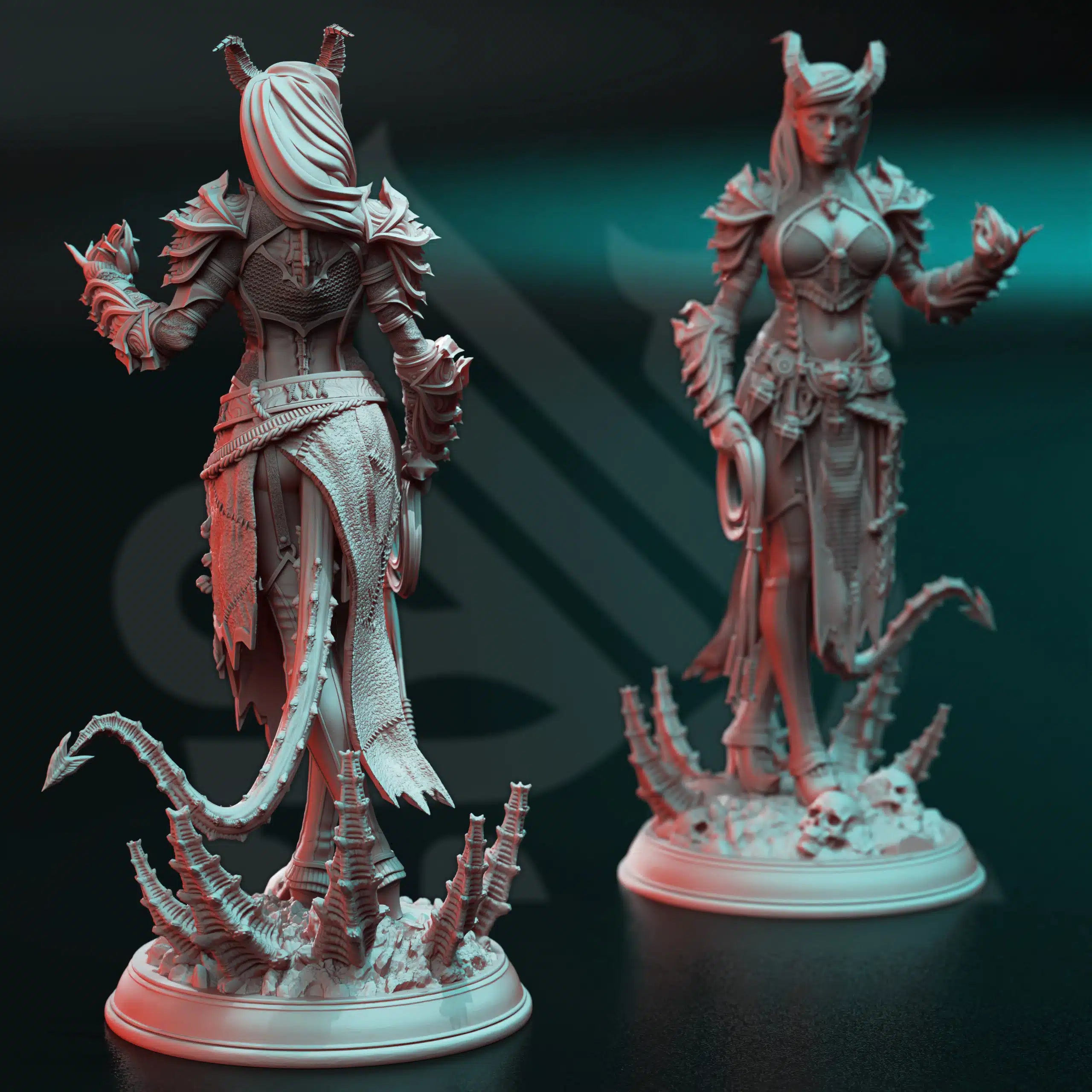 Skardi of the Third – Warlock of Decay - Medium Tabletop Miniature By DM Stash