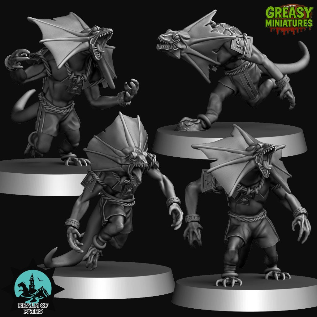 Cold Blooded Reptile Team - Tabletop Wargaming Team - Realm Of Paths - Wargame - Miniatures