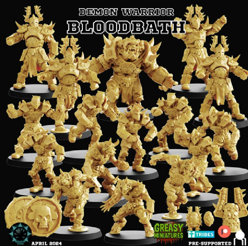 Demon 'Bloodbath' Warriors - Realm Of Paths - Tabletop Wargaming Team - Bloodbath Team
