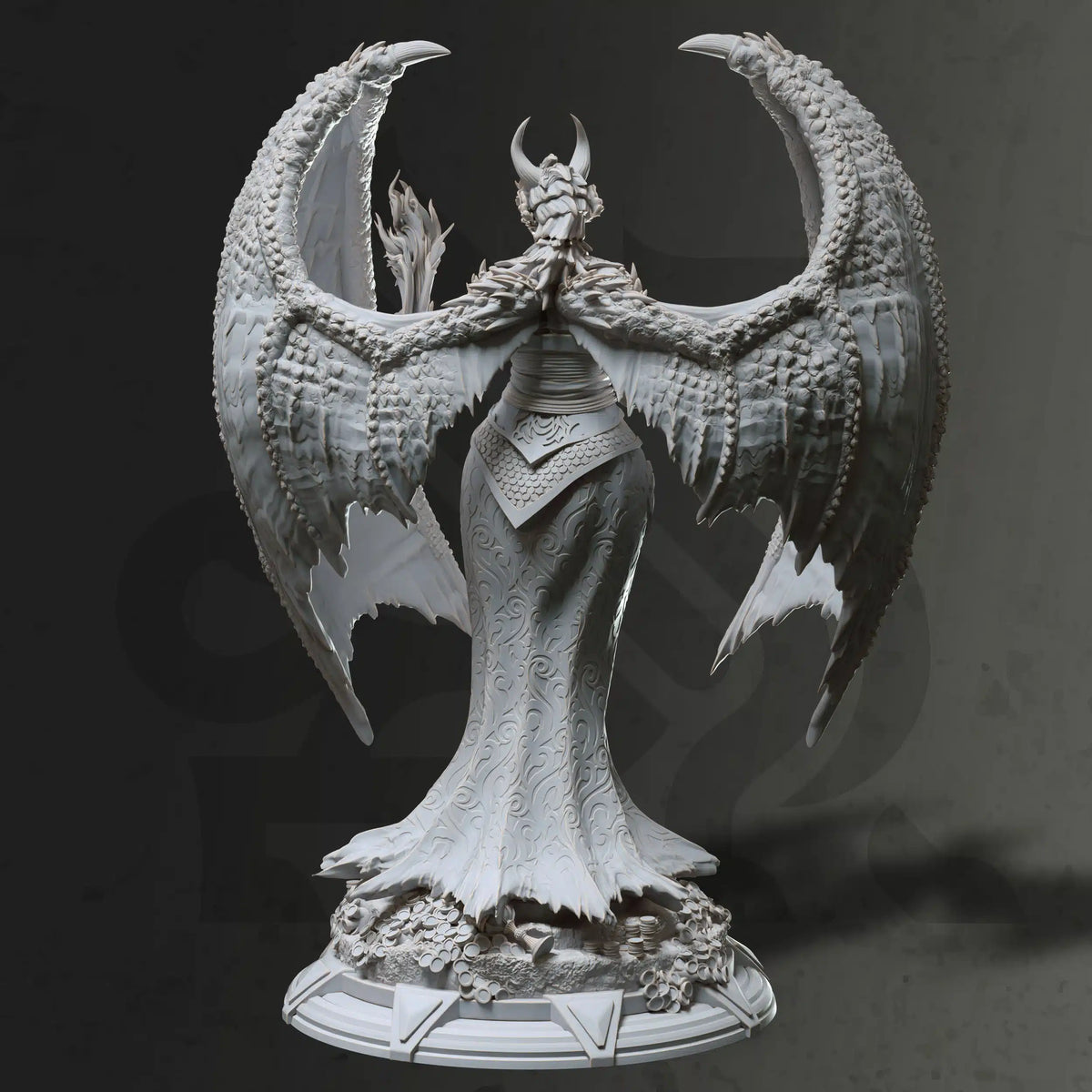 Tharvaya – Dragon Warlock - Medium Tabletop Miniature By DM Stash