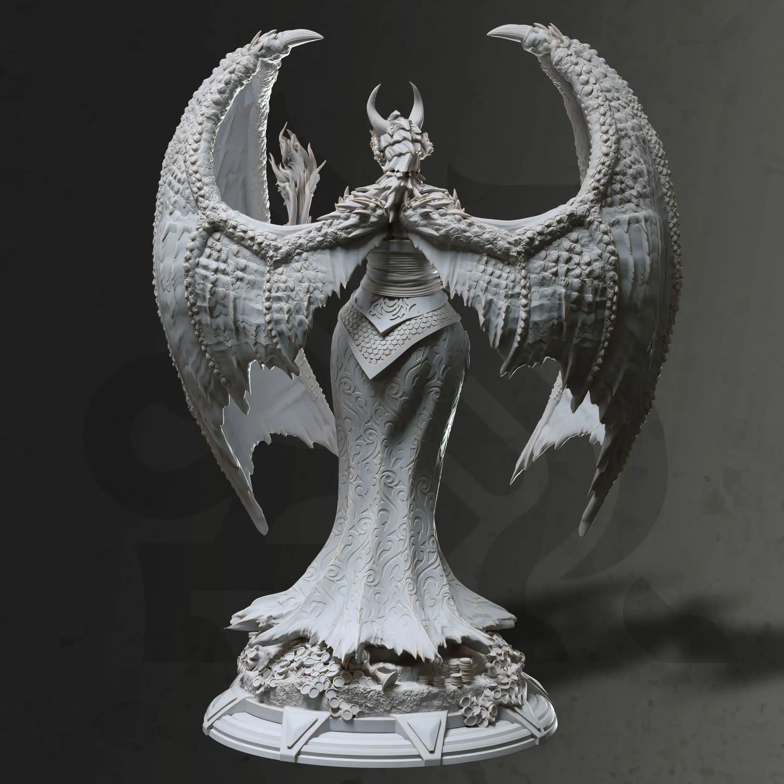 Tharvaya – Dragon Warlock - Medium Tabletop Miniature By DM Stash