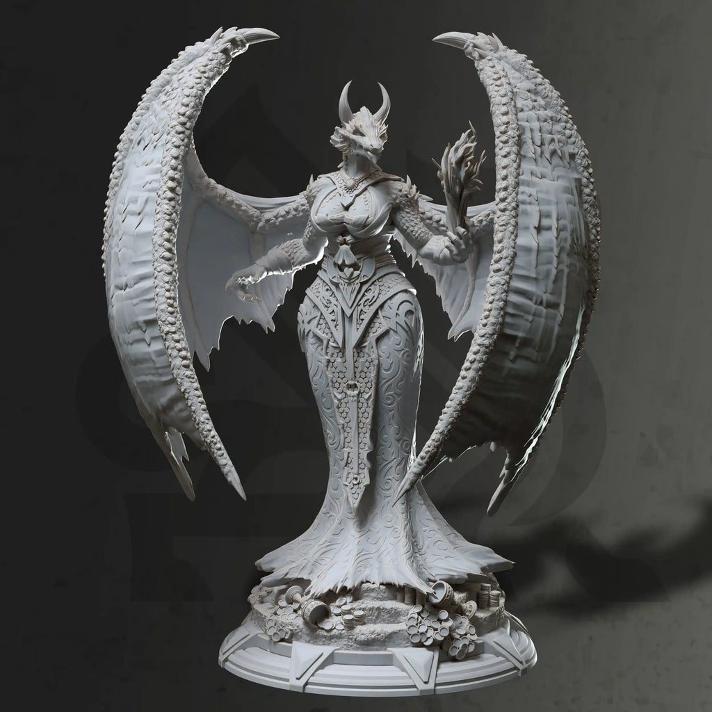 Tharvaya – Dragon Warlock - Medium Tabletop Miniature By DM Stash