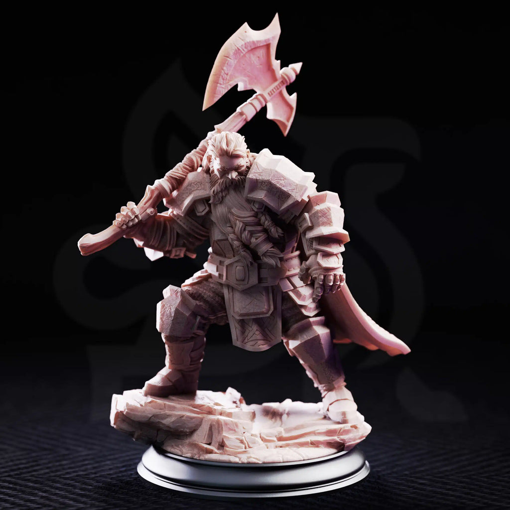 Took – Dwarven Axeman - Medium Tabletop Miniature By DM Stash