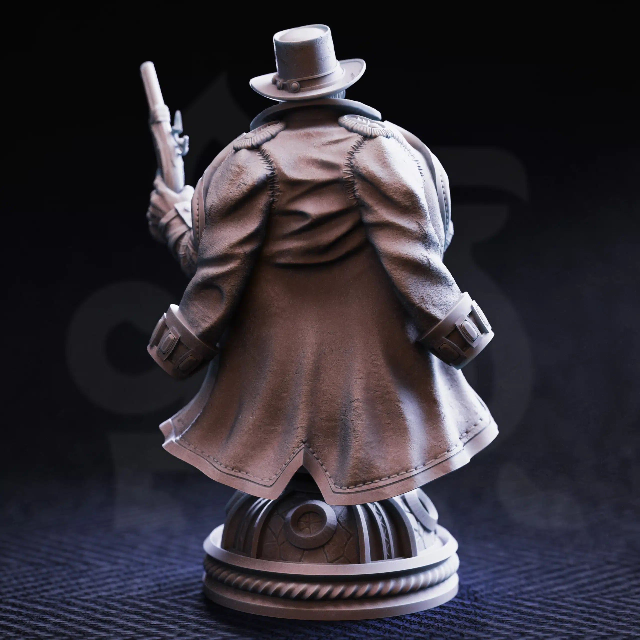 Torgrik “Tall Hat” – Dwarven Gunslinging Gangster (Bust) - By DM Stash