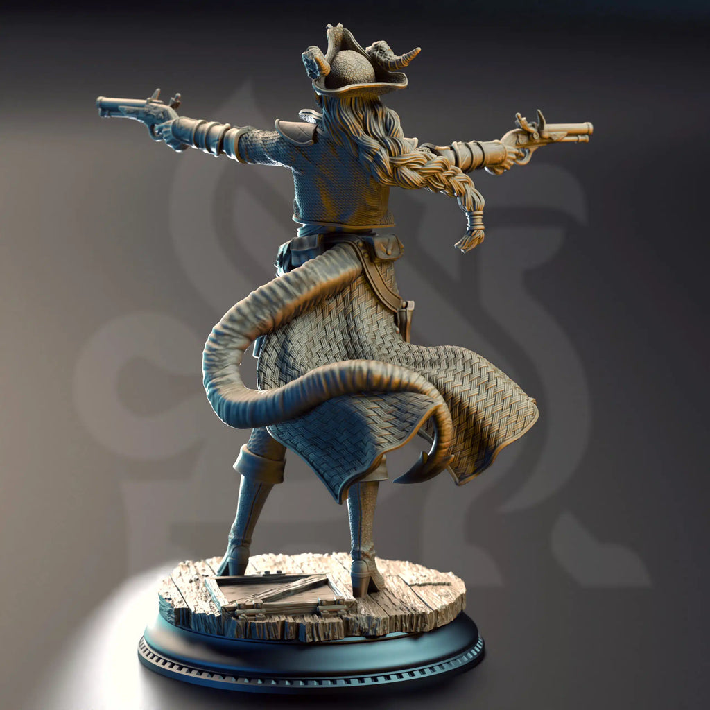 Trixie “Sureshot” Kelpie – Pirate Gunslinger - Medium Tabletop Miniature By DM Stash