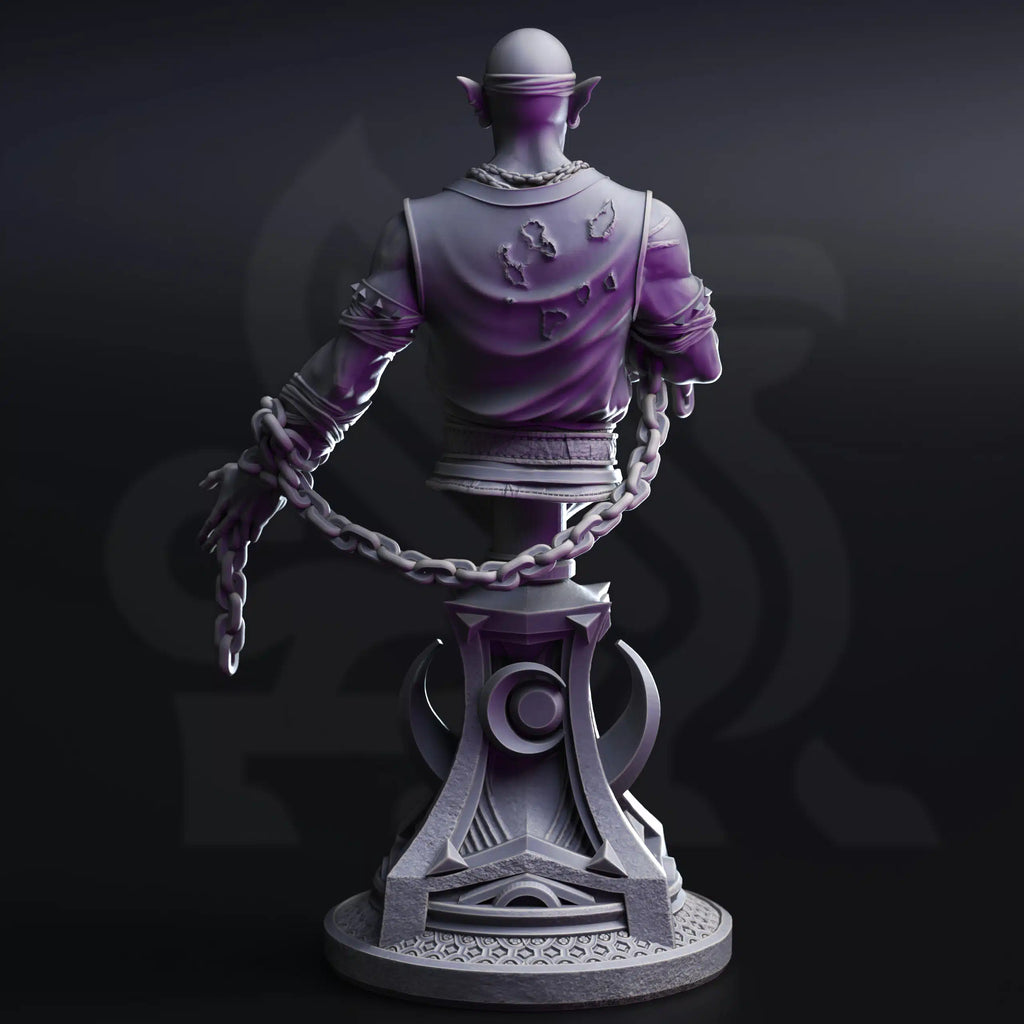 Uxas the Reborn – Drow Lunar Monk (Bust) - By DM Stash