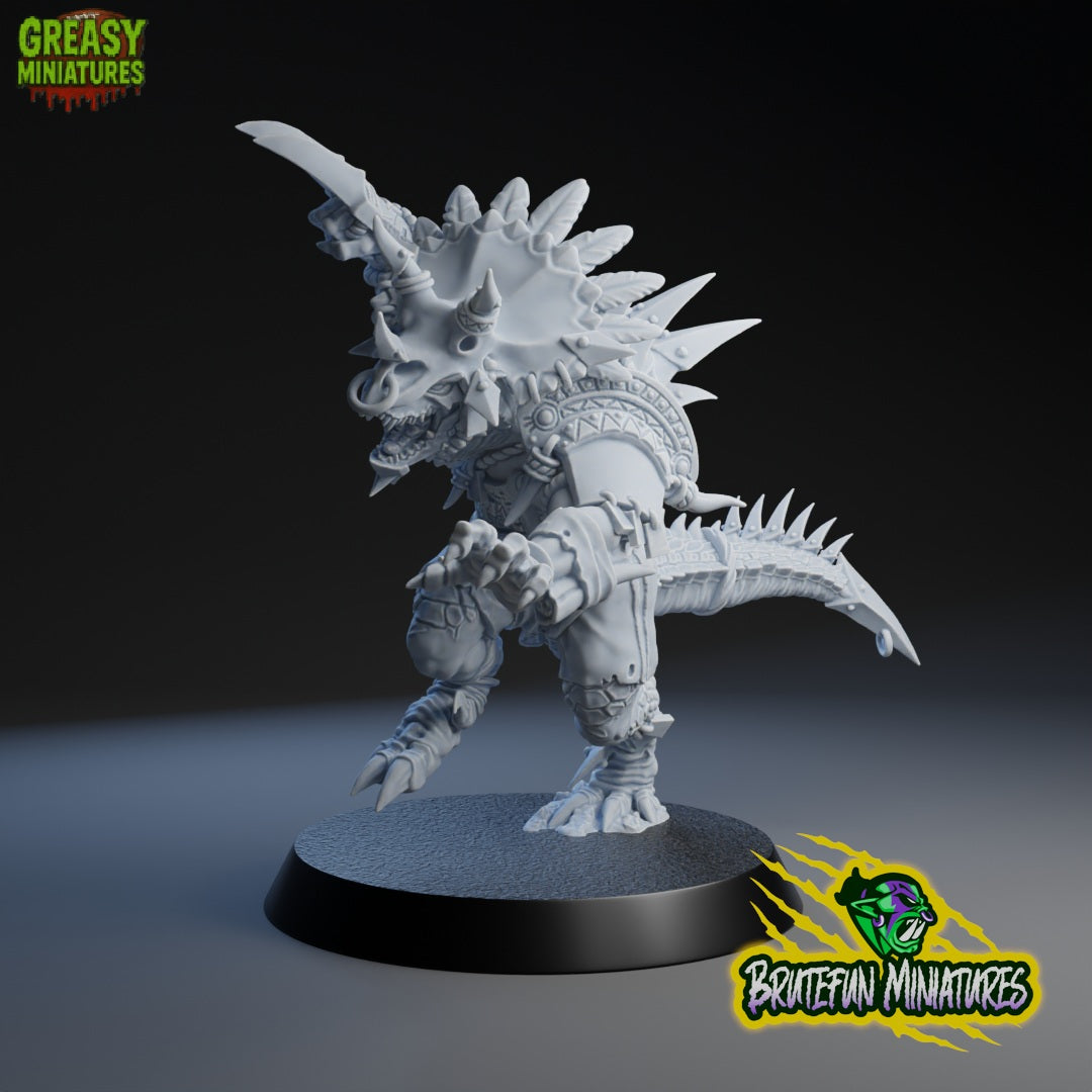 Big Lizard - Blitzer- Famous Player - Fantasy Football - Brutefun Miniatures - Lizardmen Team