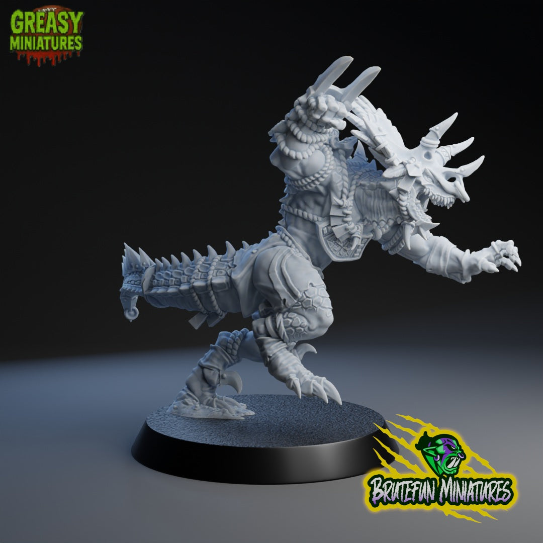 Big Lizard - Blitzer- Famous Player - Fantasy Football - Brutefun Miniatures - Lizardmen Team