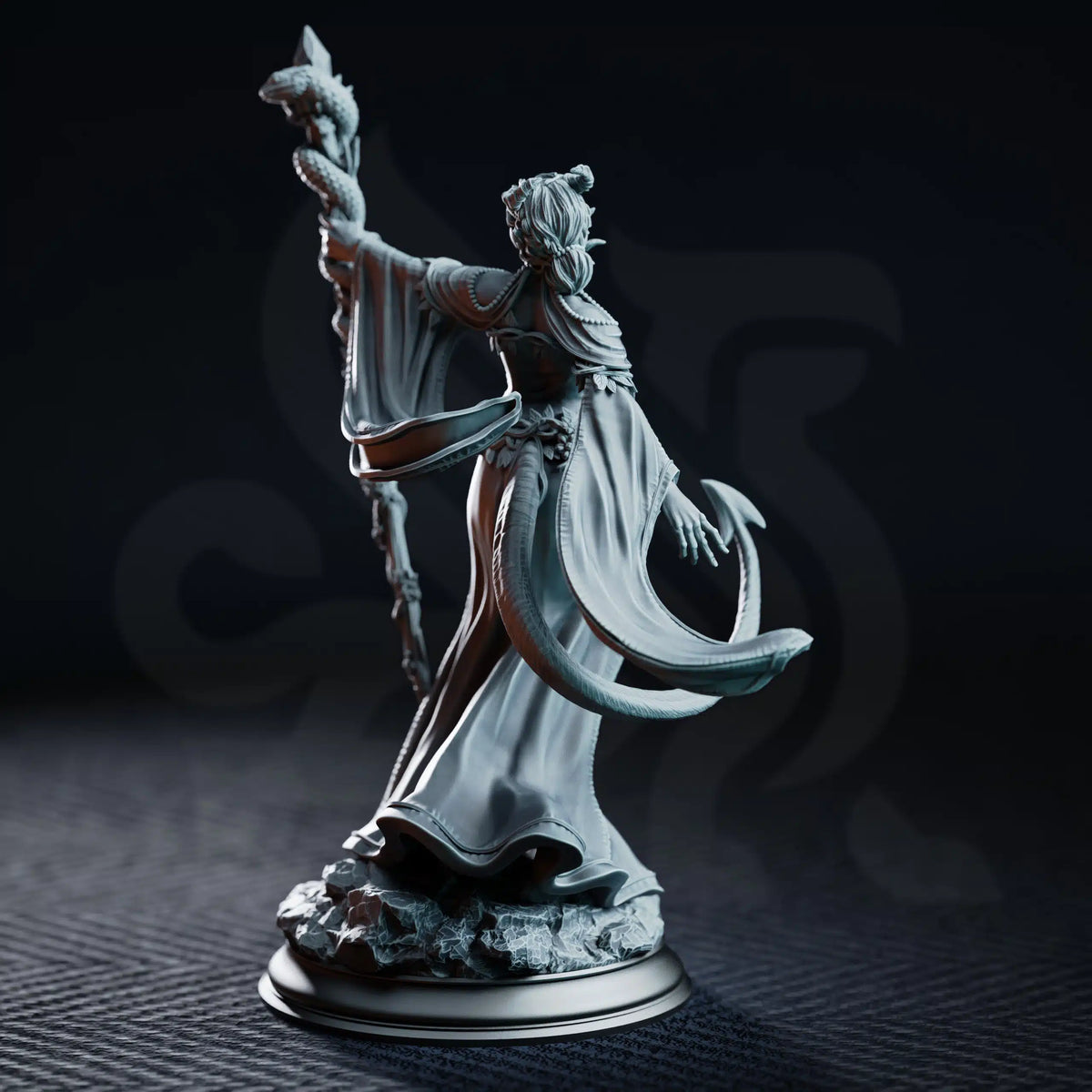 Violet Moonridge – Tiefling Lunar Priestess - Medium Tabletop Miniature By DM Stash