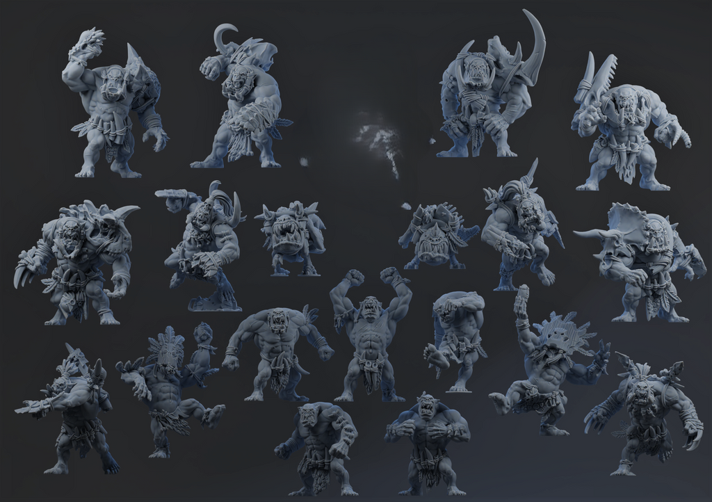 Wild Orc - Brutefun Miniatures - Fantasy Football Team