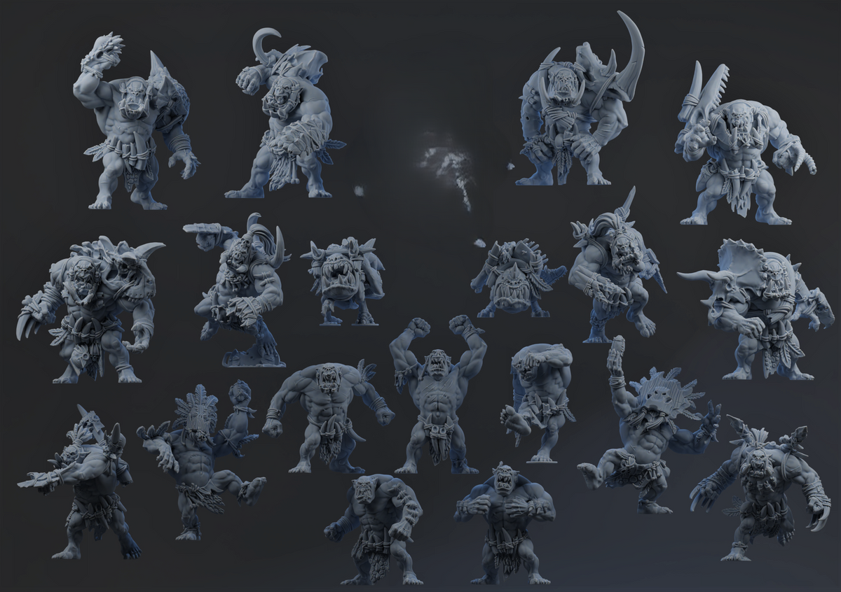 Wild Orc - Brutefun Miniatures - Fantasy Football Team