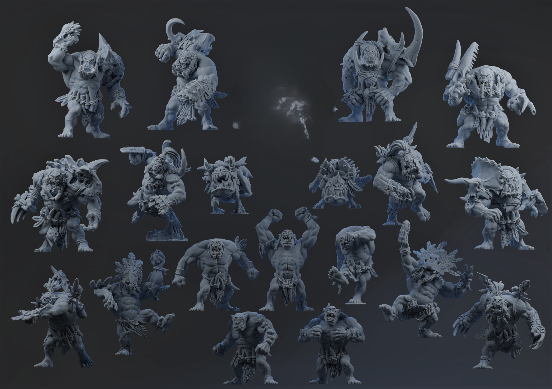 Wild Orc - Brutefun Miniatures - Fantasy Football Team
