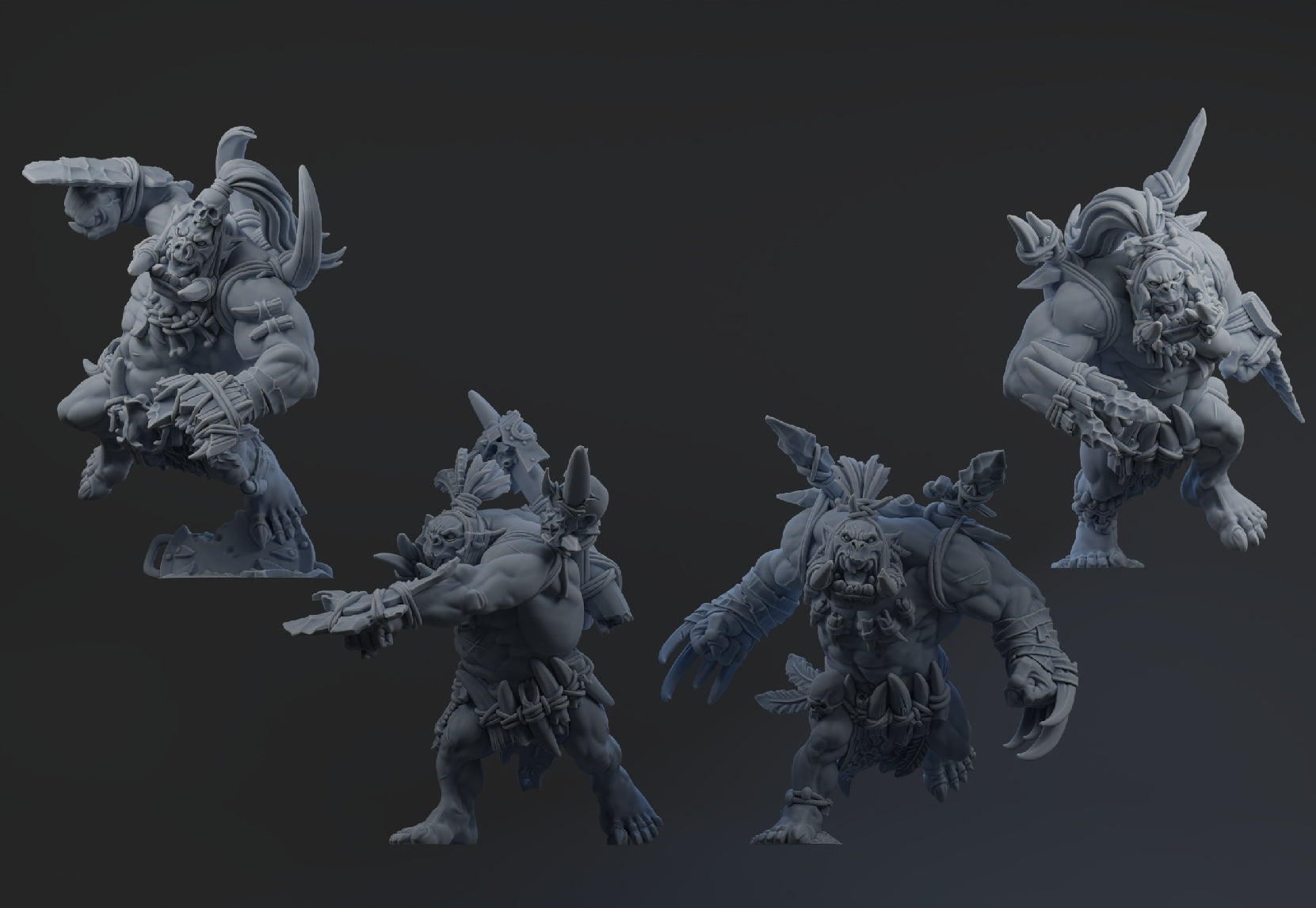 Wild Orc - Brutefun Miniatures - Fantasy Football Team