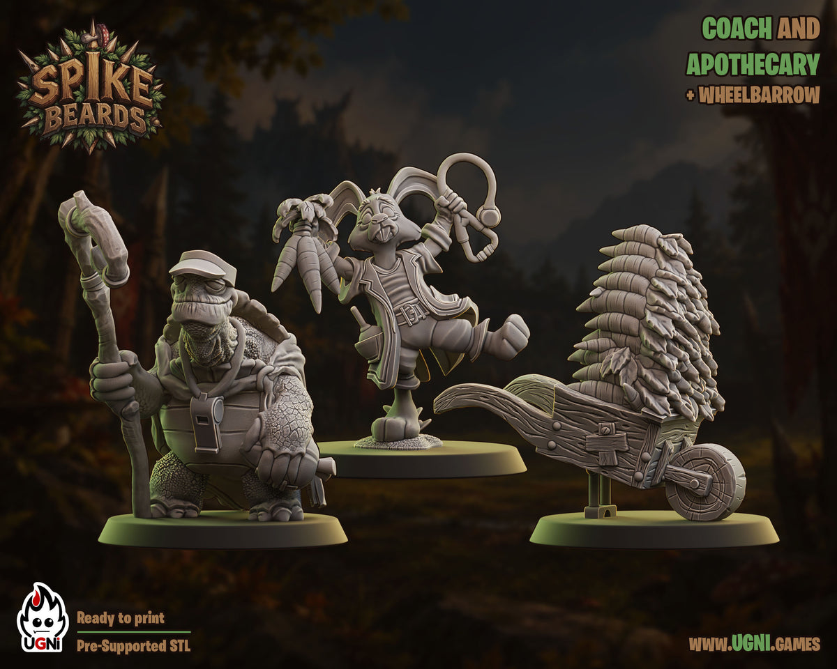 Spike Beards - Dwarven Team - Wargaming - Fantasy Football - By Ugni Miniatures