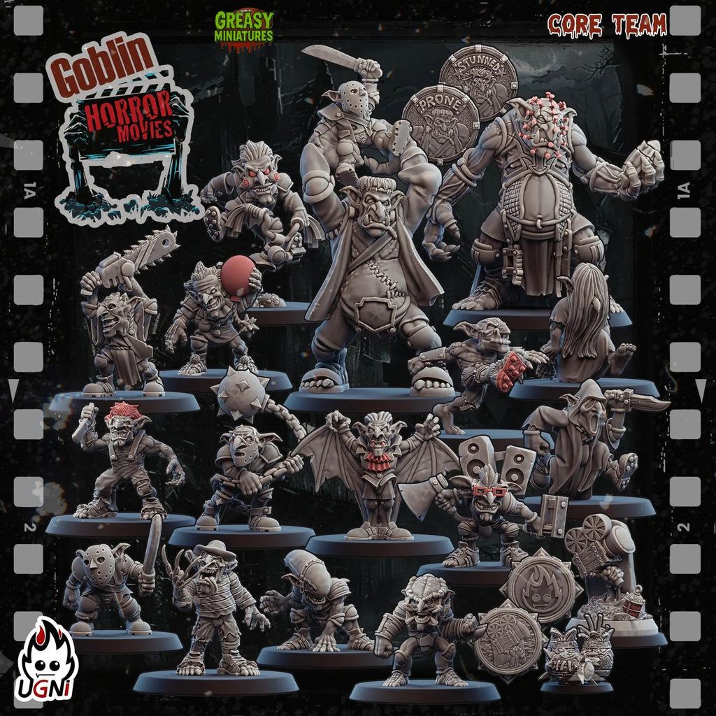 Goblin Horror Movie Villians - Tabletop Wargaming Team - by UGNI Miniatures