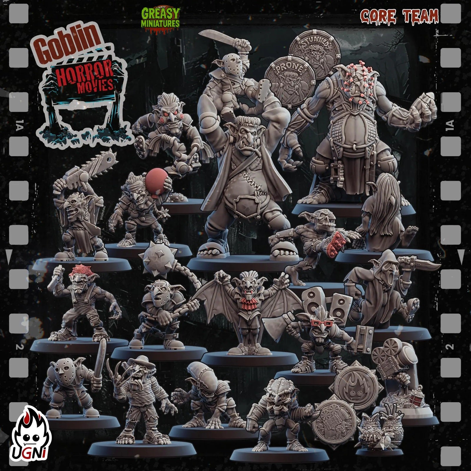 Goblin Horror Movie Villians - Tabletop Wargaming Team - by UGNI Miniatures