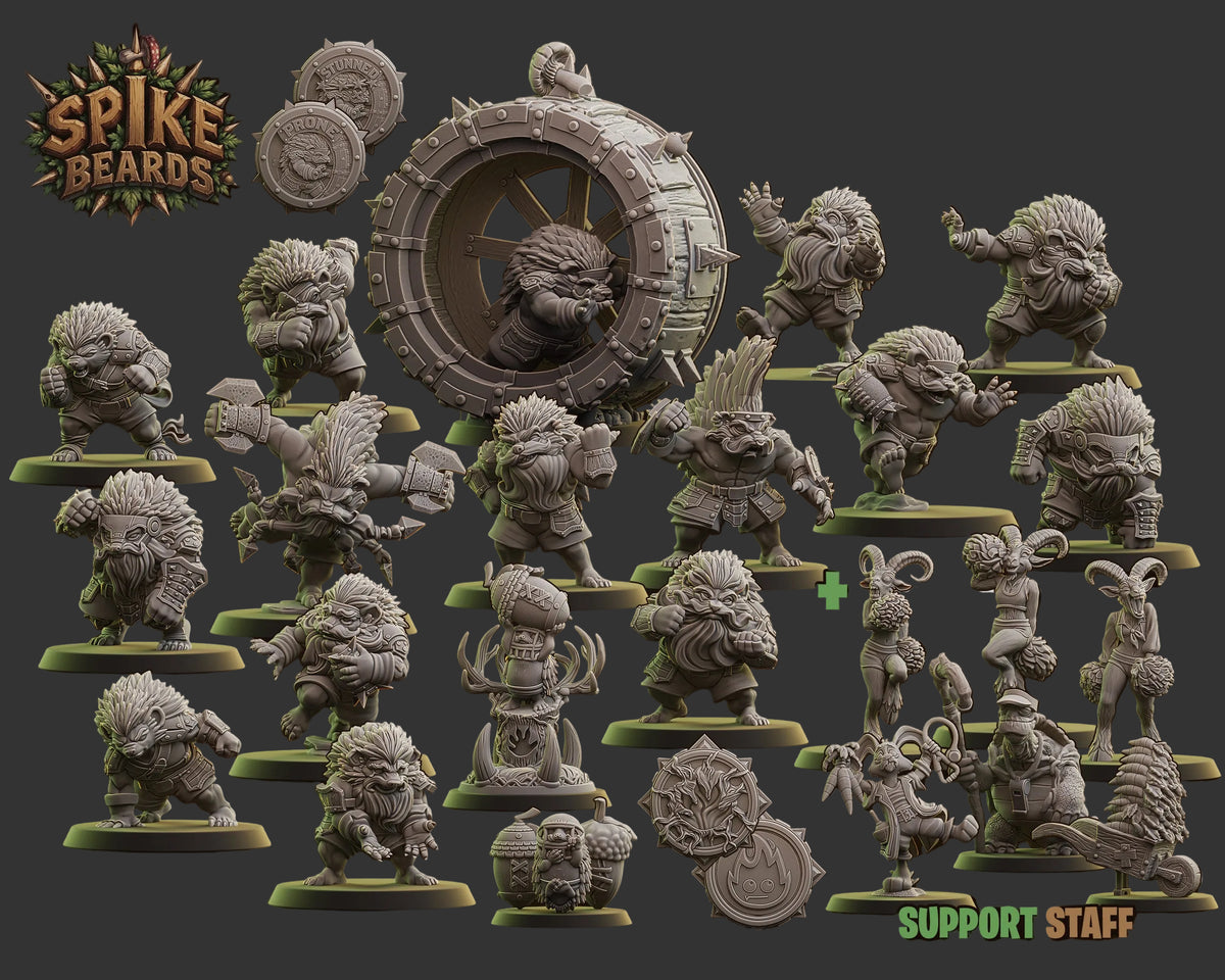 Spike Beards - Dwarven Team - Wargaming - Fantasy Football - By Ugni Miniatures