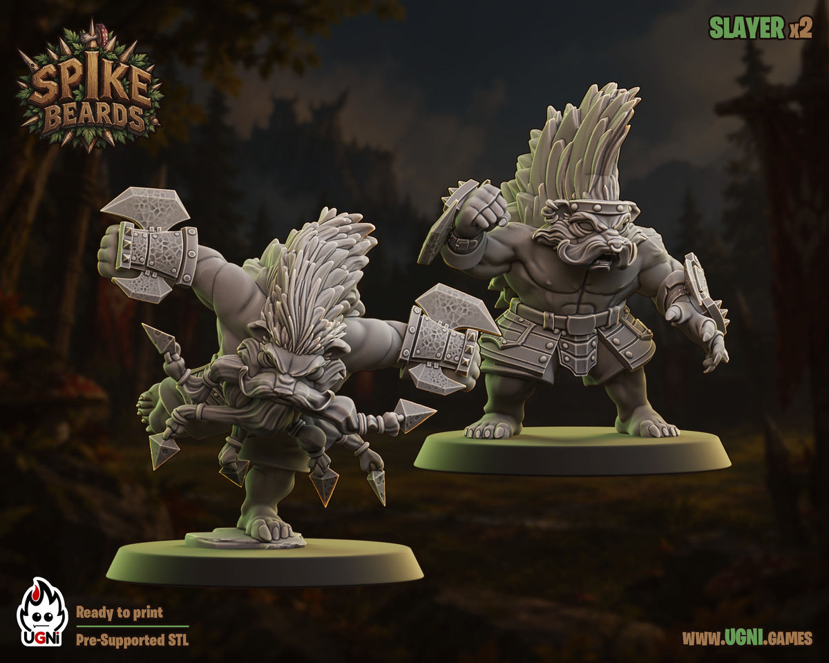 Spike Beards - Dwarven Team - Wargaming - Fantasy Football - By Ugni Miniatures