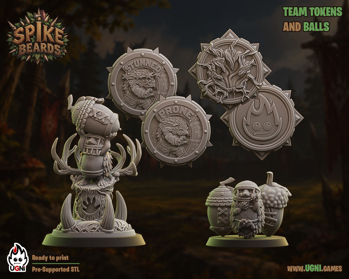 Spike Beards - Dwarven Team - Wargaming - Fantasy Football - By Ugni Miniatures